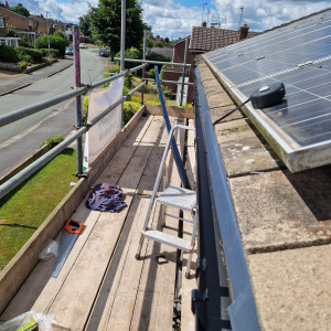 scaffolding on roof
