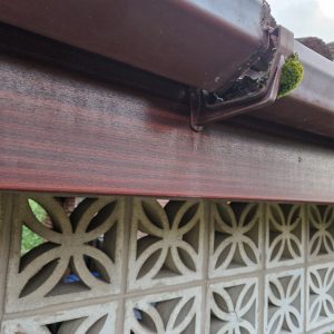 guttering breaking from debris